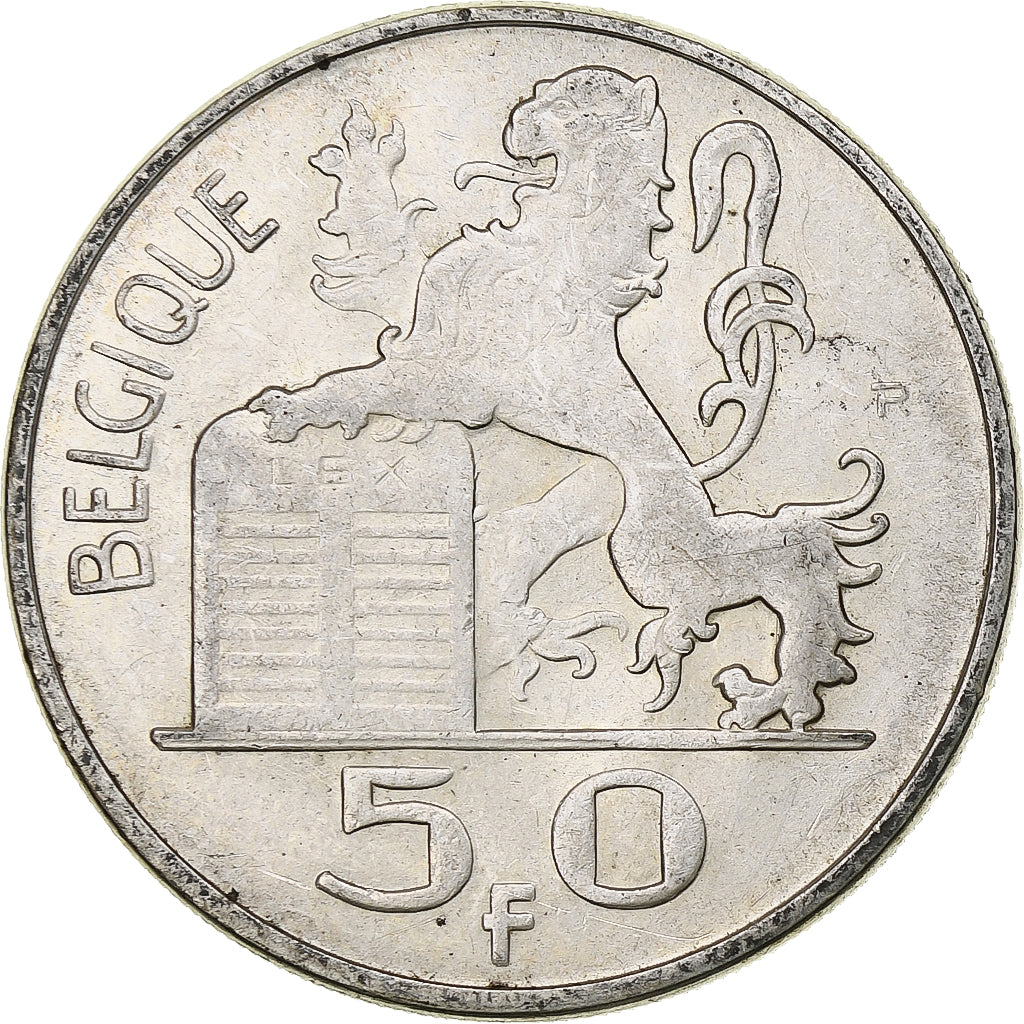 Belgien, Régence Prince Charles, 50 Francs, Mercure, 1949, Brussels, Silber