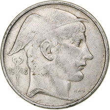 Belgium, Régence Prince Charles, 50 Francs, Mercure, 1949, Brussels, Silver