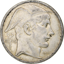 Belgium, Régence Prince Charles, 50 Francs, Mercure, 1949, Brussels, Silver