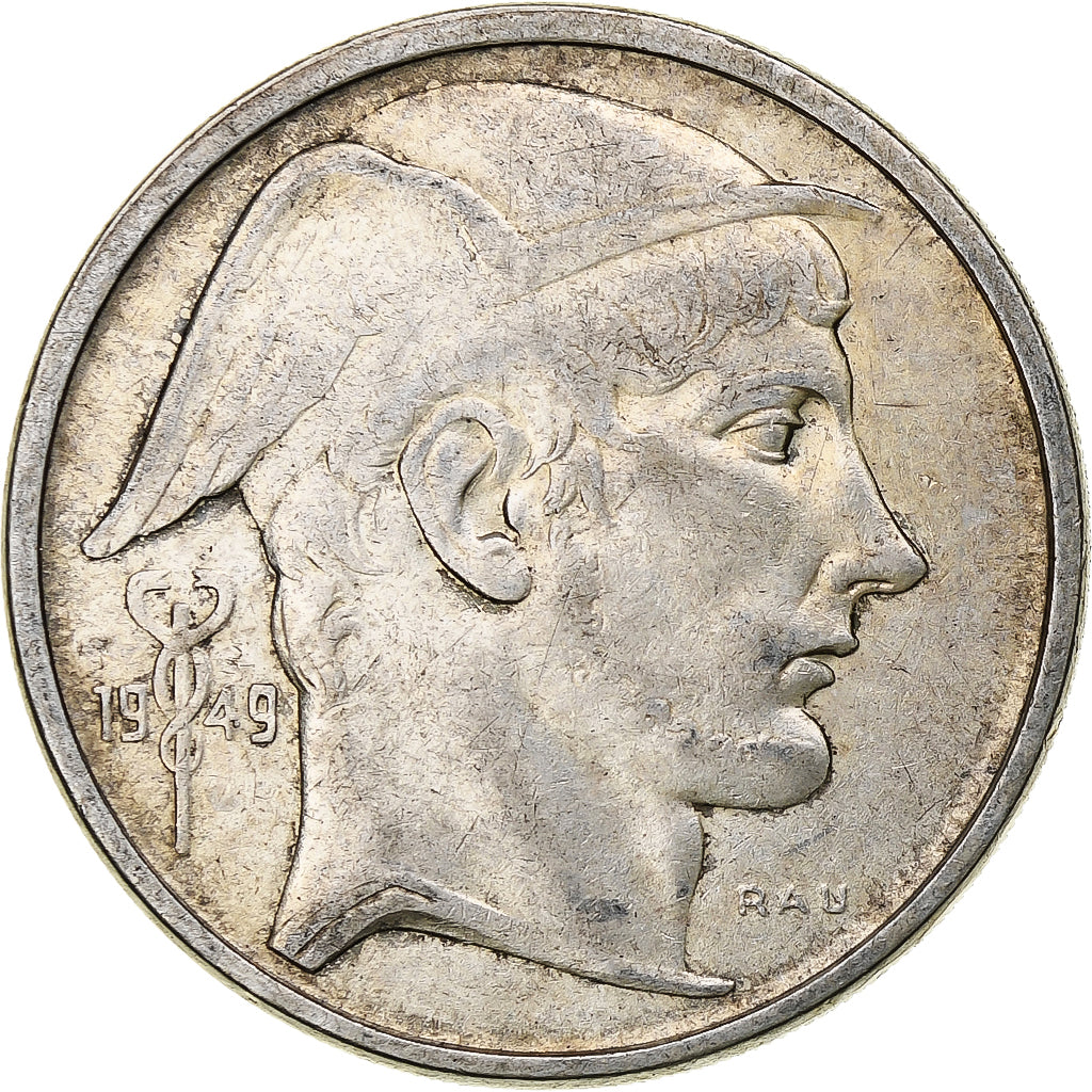 Belgio, Régence Prince Charles, 50 Francs, Mercure, 1949, Brussels, Argento