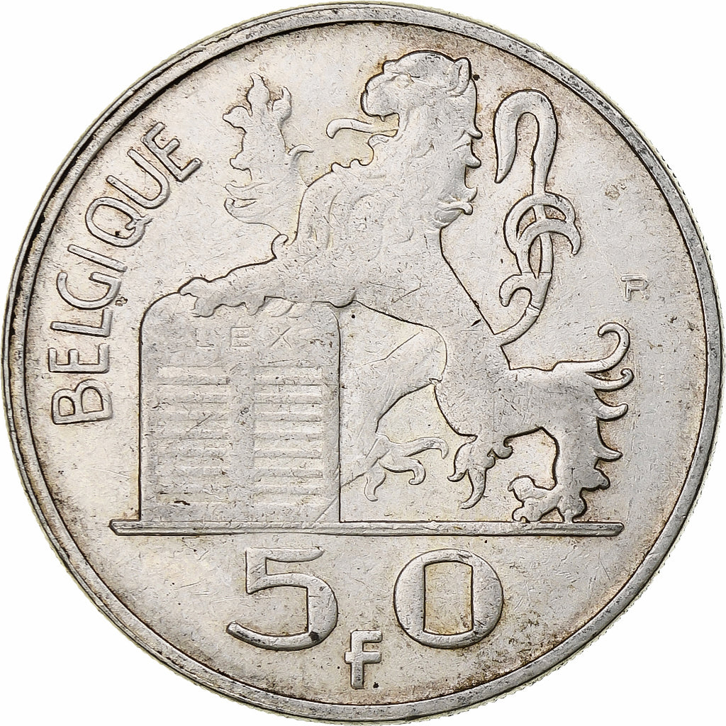 Belgique, Régence Prince Charles, 50 Francs, Mercure, 1949, Bruxelles, Argent