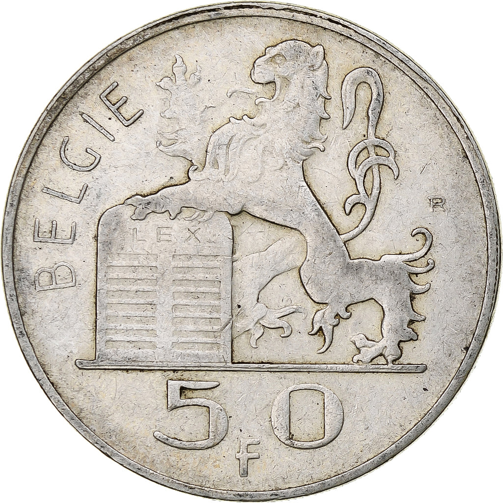 Belgium, Régence Prince Charles, 50 Francs, Mercure, 1948, Brussels, Silver