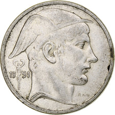 Belgium, Régence Prince Charles, 50 Francs, Mercure, 1951, Brussels, Silver