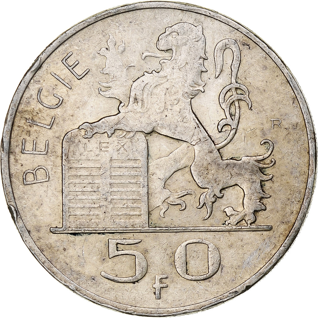 Belgium, Régence Prince Charles, 50 Frank, Mercure, 1948, Brussels, Silver
