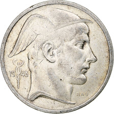 Belgium, Régence Prince Charles, 50 Frank, Mercure, 1948, Brussels, Silver