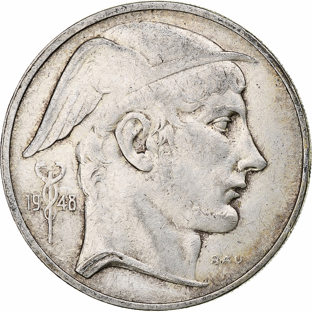Belgio, Régence Prince Charles, 50 Frank, Mercure, 1948, Brussels, Argento, BB