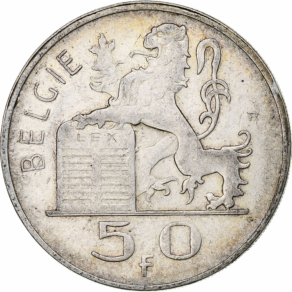 Belgio, Régence Prince Charles, 50 Frank, Mercure, 1948, Brussels, Argento, BB