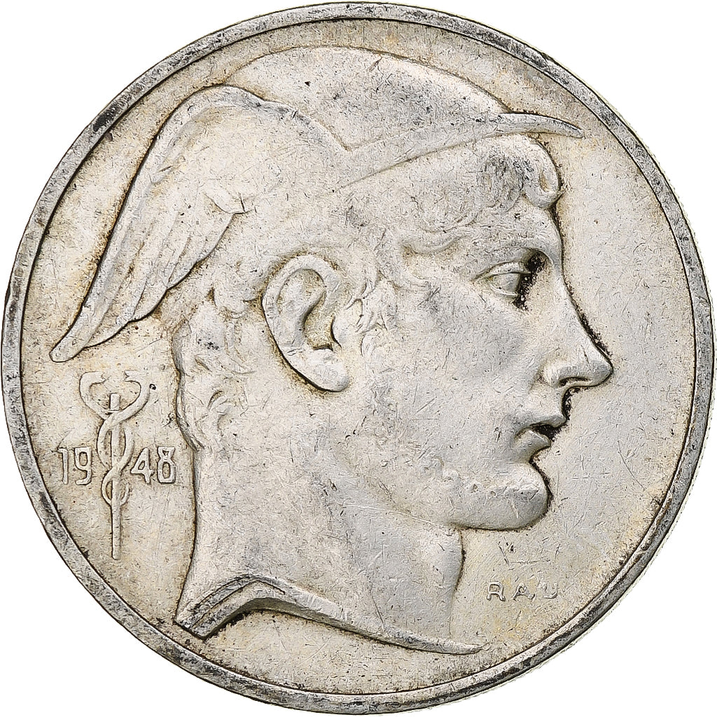 Belgien, Régence Prince Charles, 50 Frank, Mercure, 1948, Brussels, Silber, SS