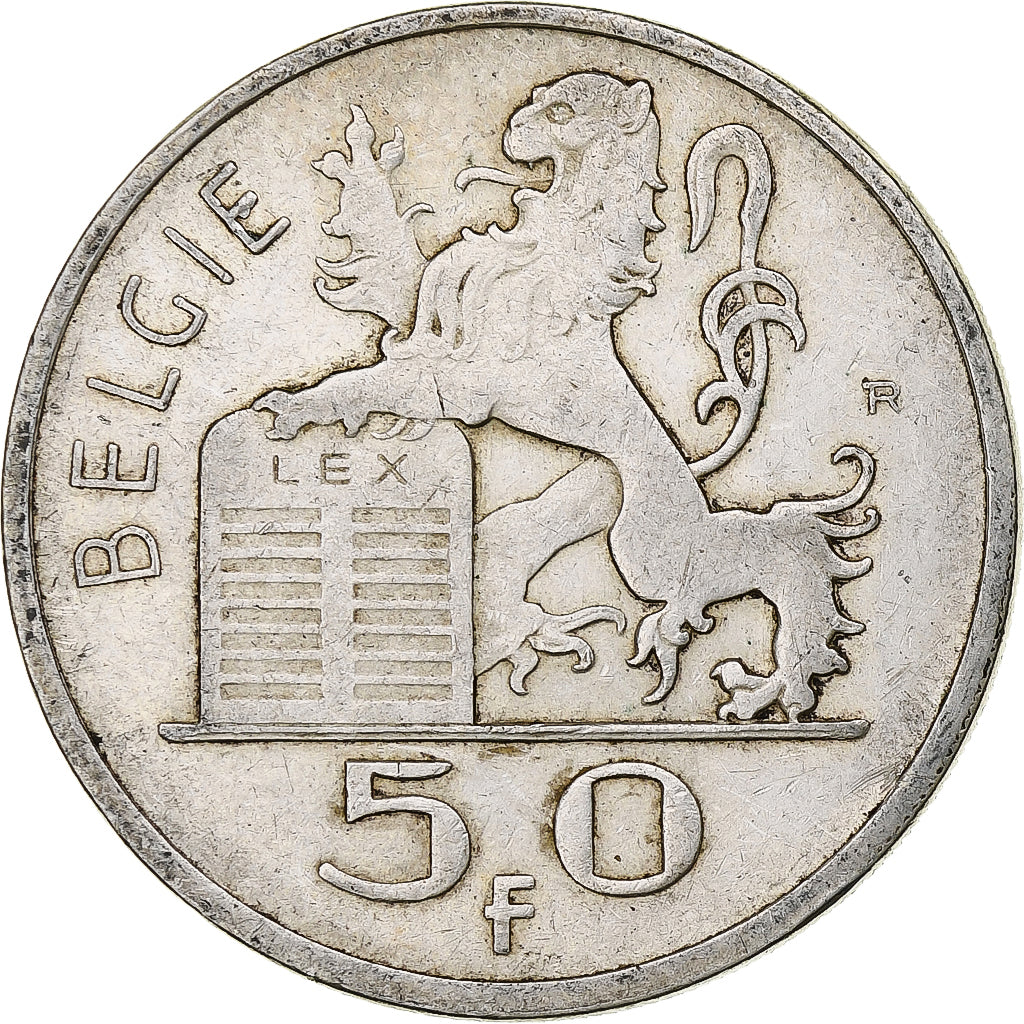Belgien, Régence Prince Charles, 50 Frank, Mercure, 1948, Brussels, Silber, SS