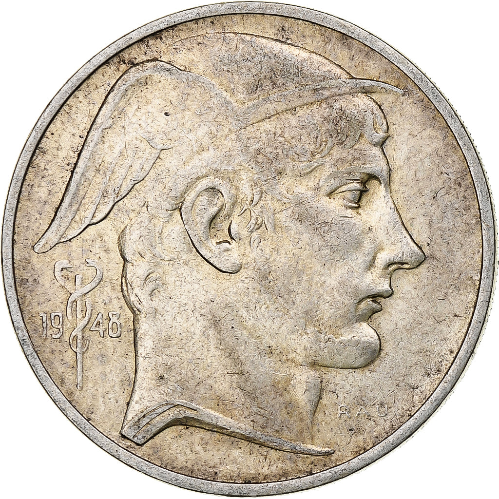Belgio, Régence Prince Charles, 50 Frank, Mercure, 1948, Brussels, Argento, BB