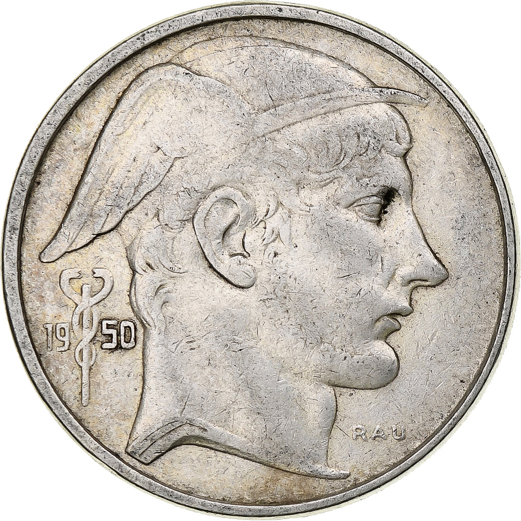 Belgio, Régence Prince Charles, 50 Frank, Mercure, 1950, Brussels, Argento, BB