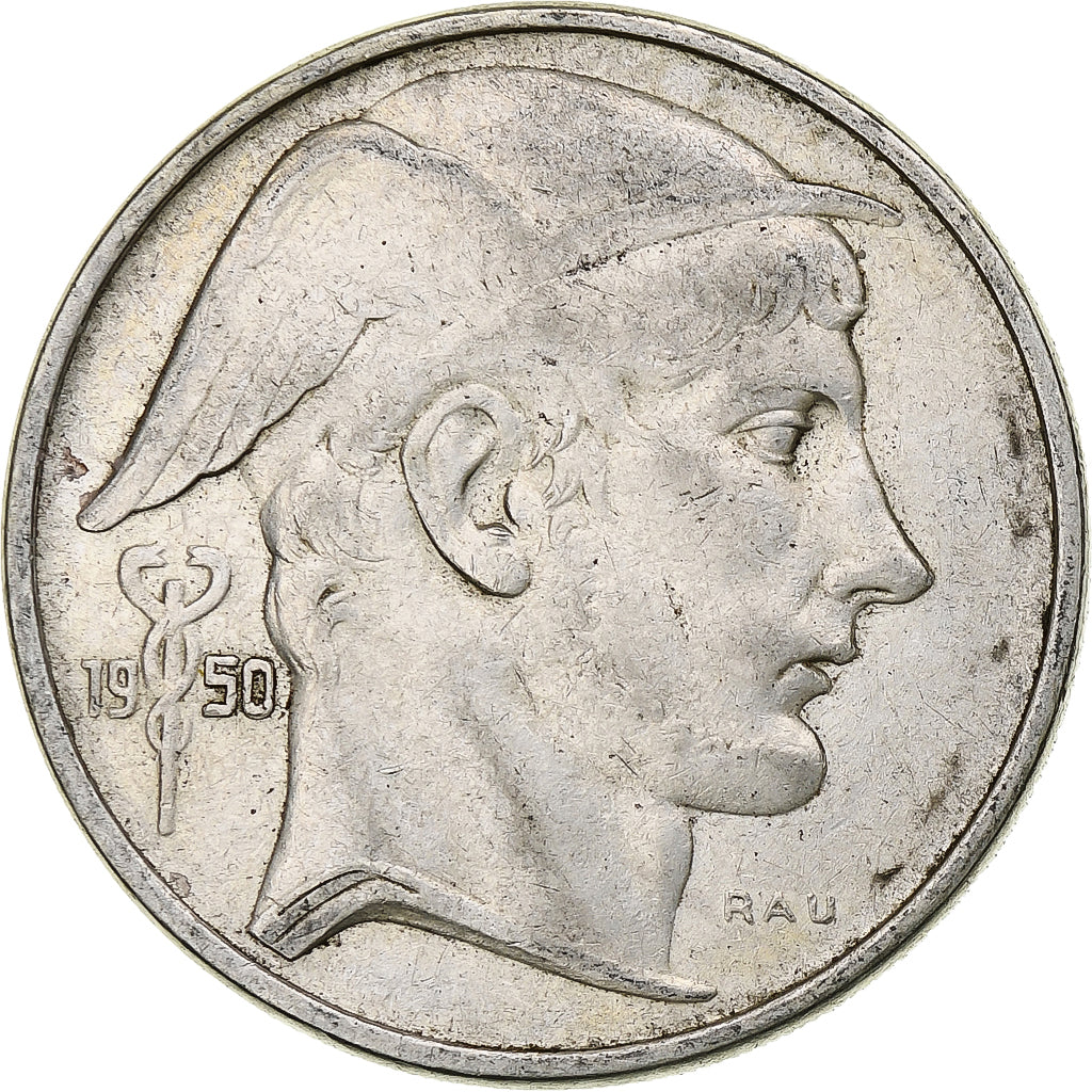 Belgio, Régence Prince Charles, 50 Frank, Mercure, 1950, Brussels, Argento, BB