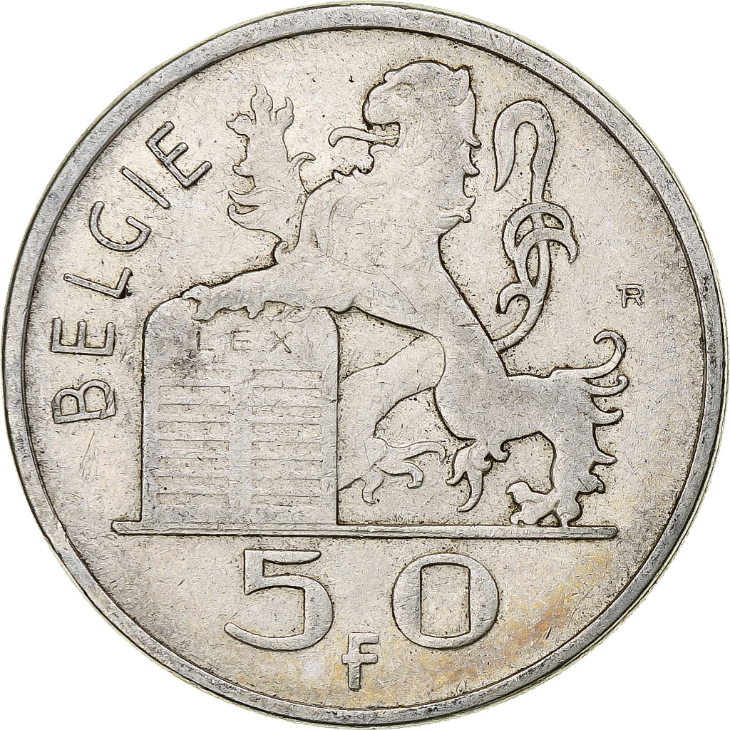 Belgio, Régence Prince Charles, 50 Frank, Mercure, 1950, Brussels, Argento, BB
