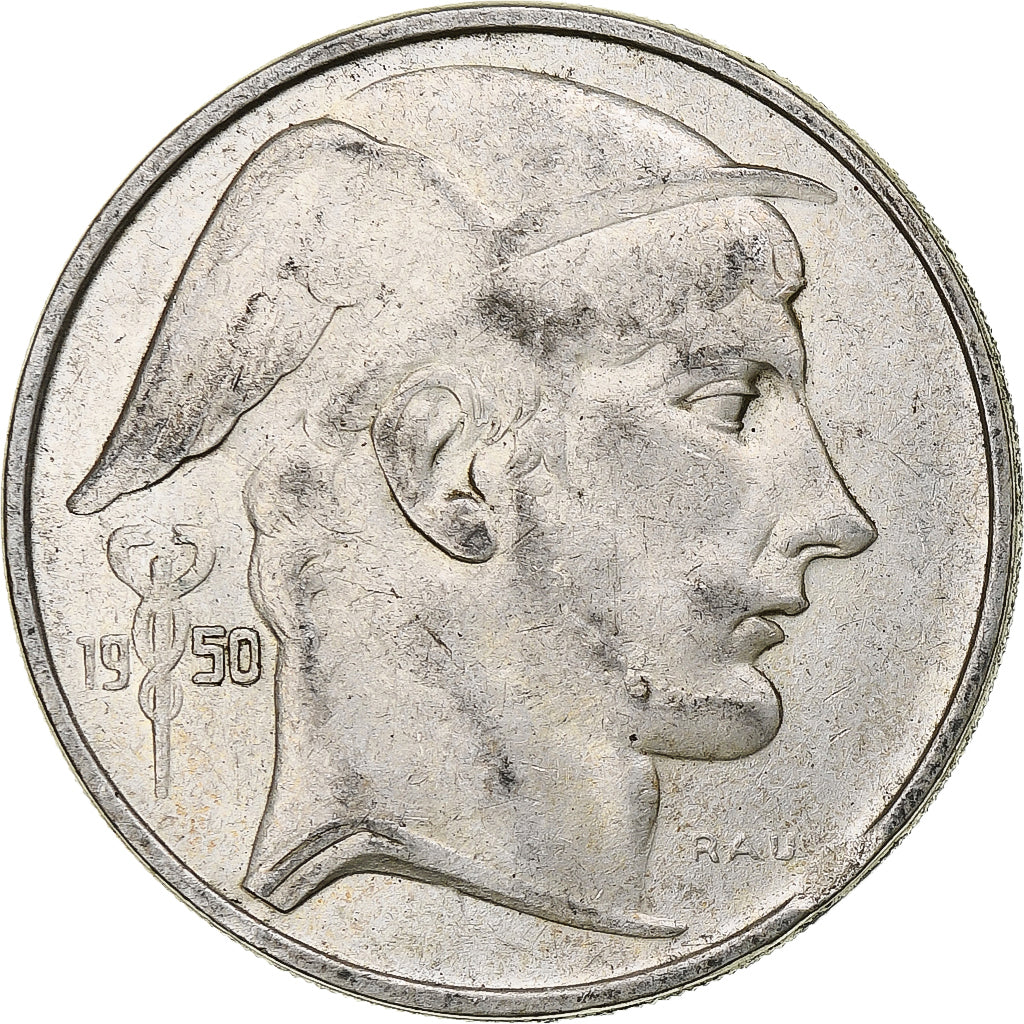 Belgio, Régence Prince Charles, 50 Frank, Mercure, 1950, Brussels, Argento, BB