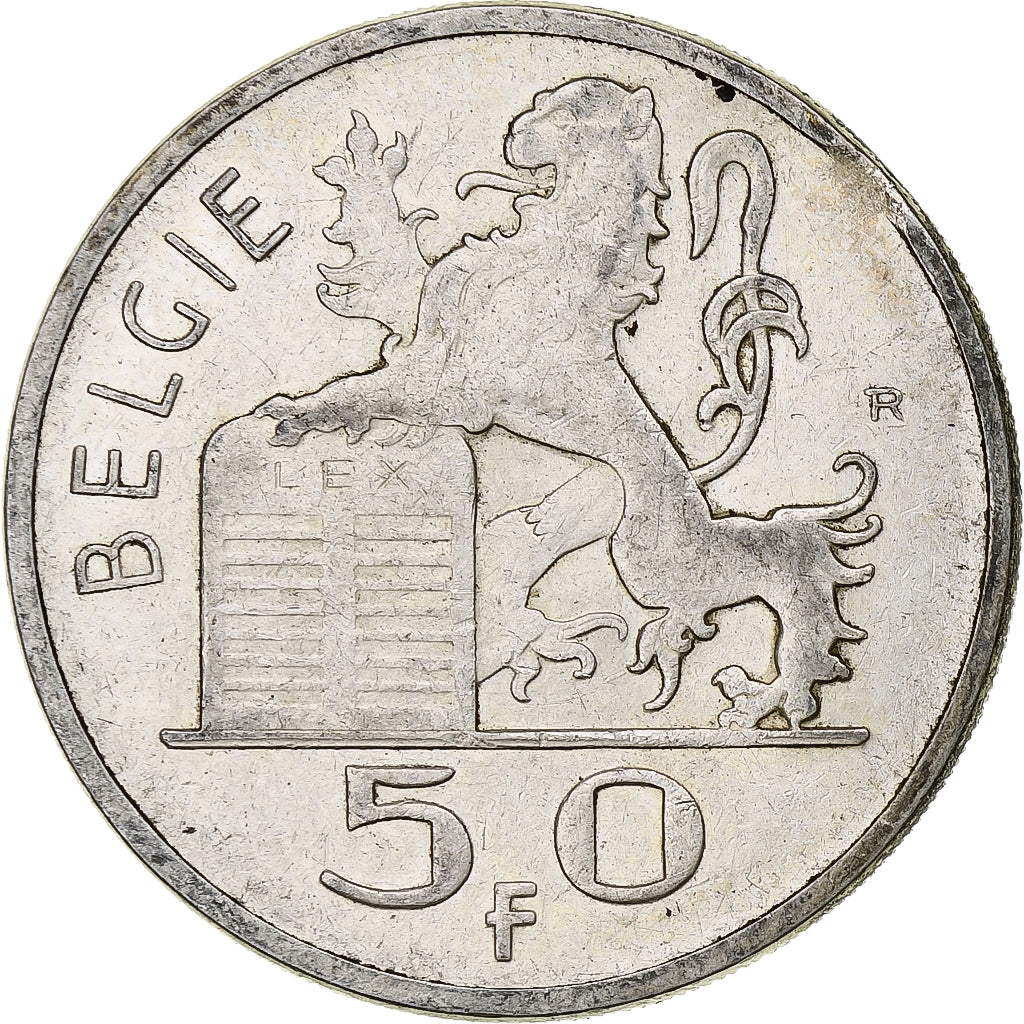 Belgio, Régence Prince Charles, 50 Frank, Mercure, 1950, Brussels, Argento, BB