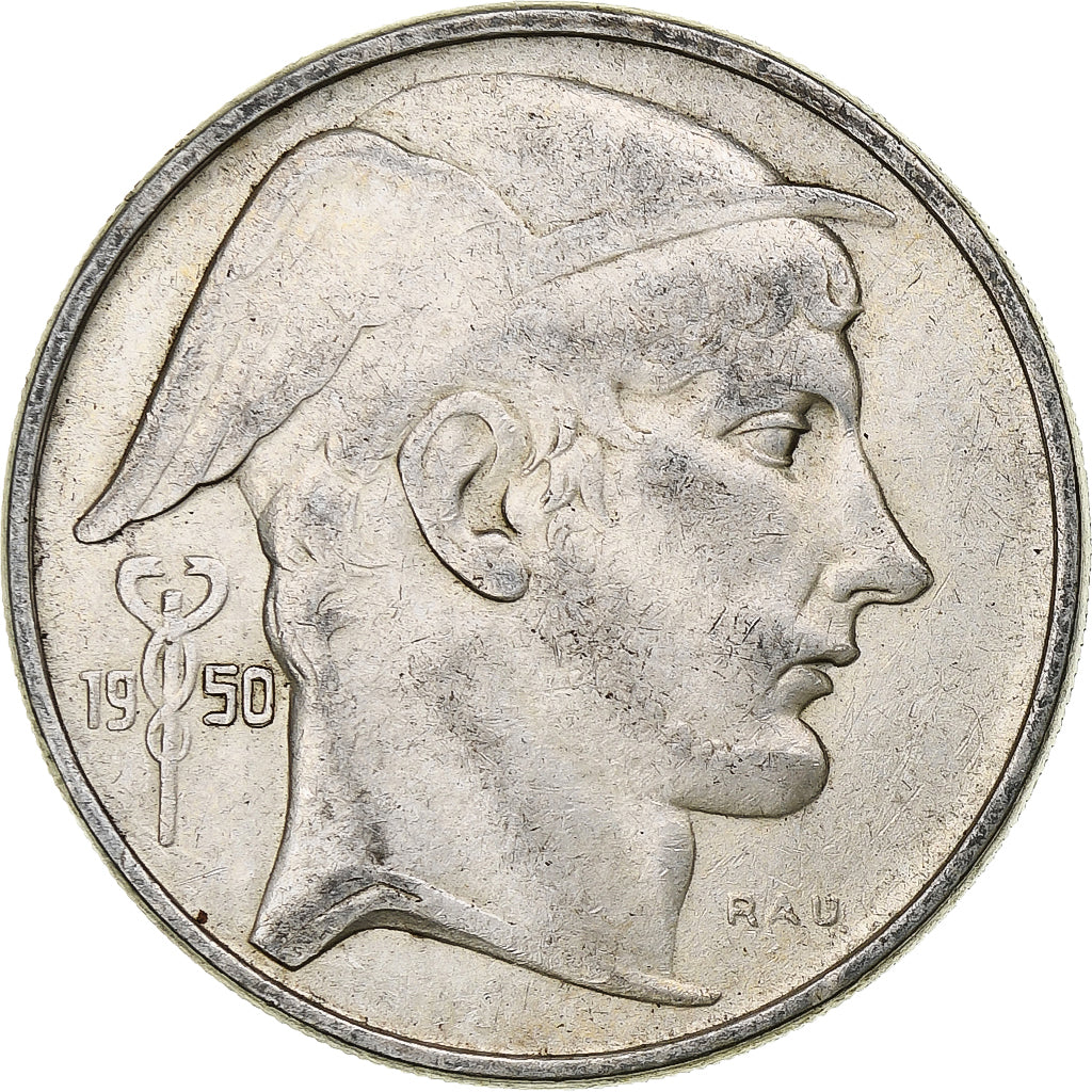Belgien, Régence Prince Charles, 50 Frank, Mercure, 1950, Brussels, Silber, SS