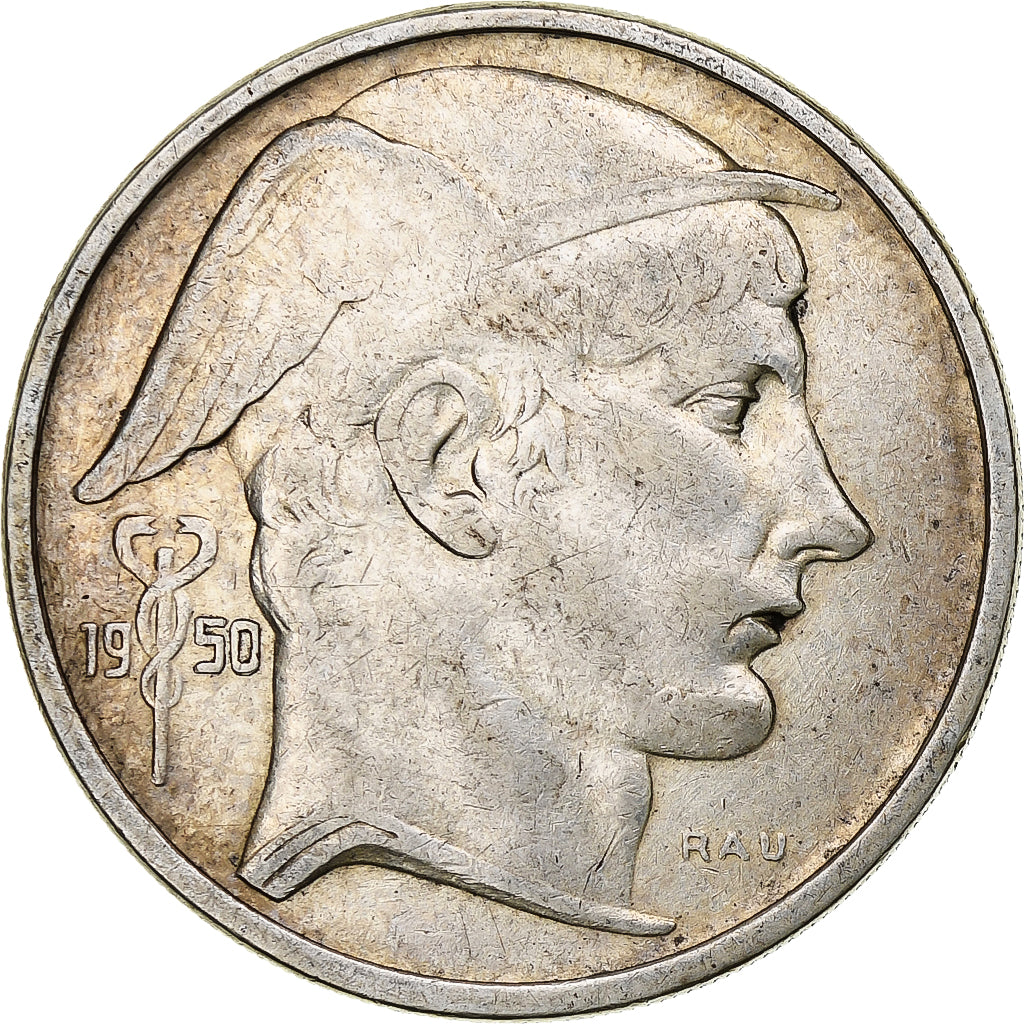 Belgique, Régence Prince Charles, 50 Frank, Mercure, 1950, Bruxelles, Argent