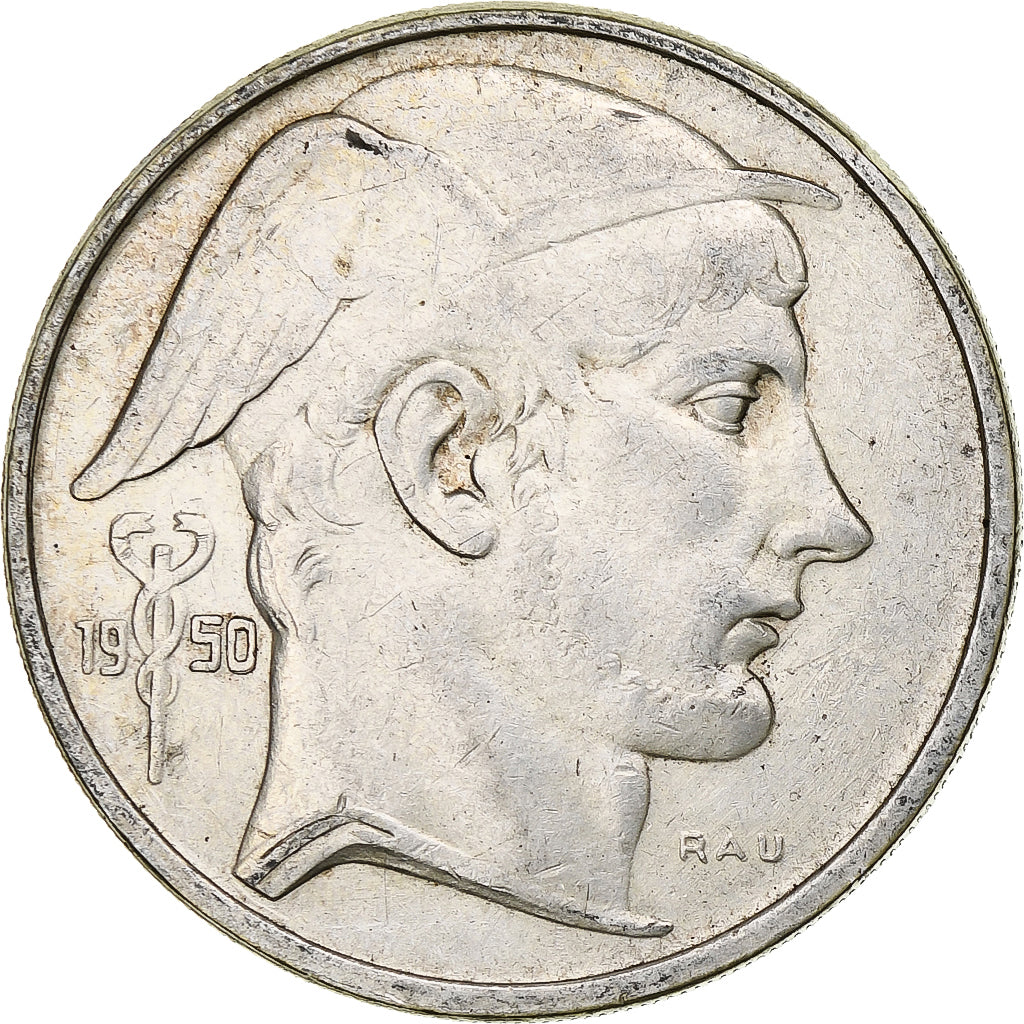 Belgien, Régence Prince Charles, 50 Frank, Mercure, 1950, Brussels, Silber, SS