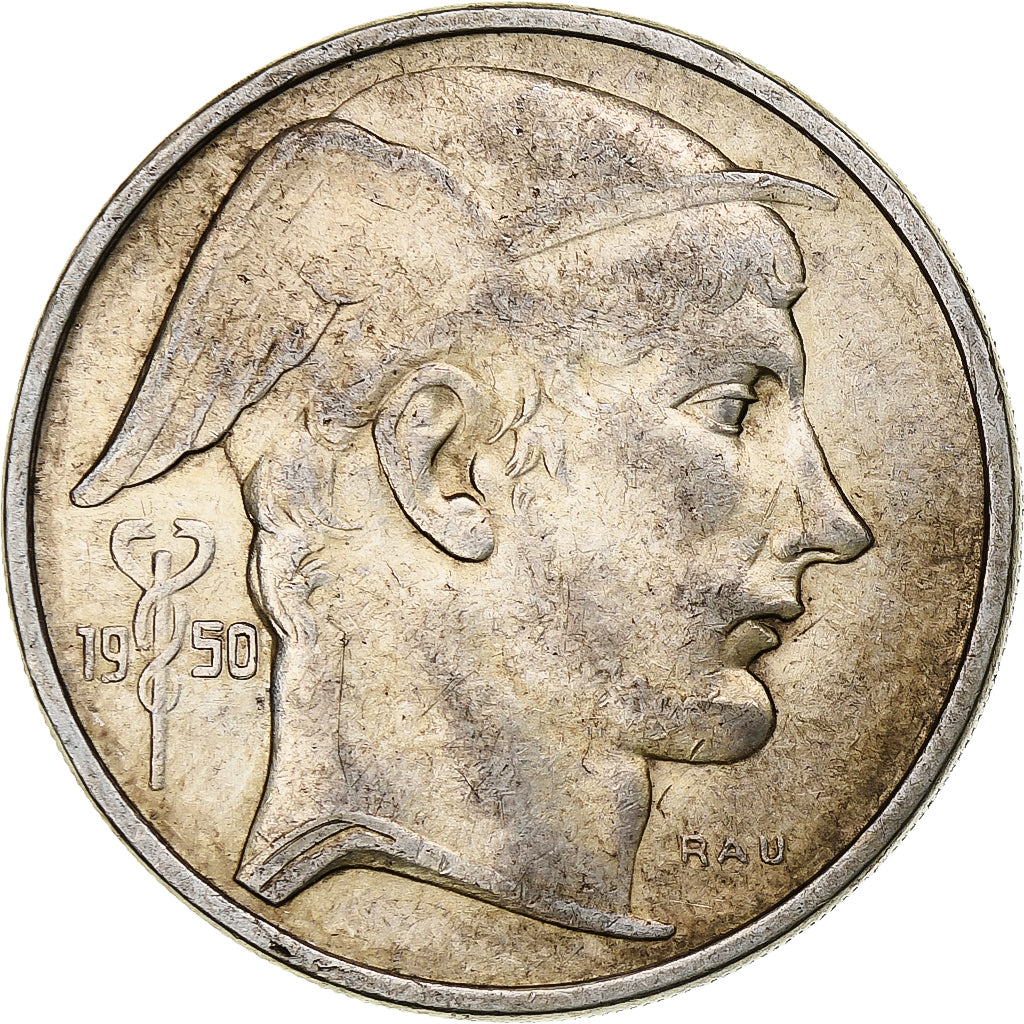 Belgique, Régence Prince Charles, 50 Frank, Mercure, 1950, Bruxelles, Argent