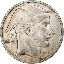 Belgium, Régence Prince Charles, 50 Frank, Mercure, 1951, Brussels, Silver