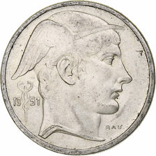 Belgium, Régence Prince Charles, 50 Frank, Mercure, 1951, Brussels, Silver