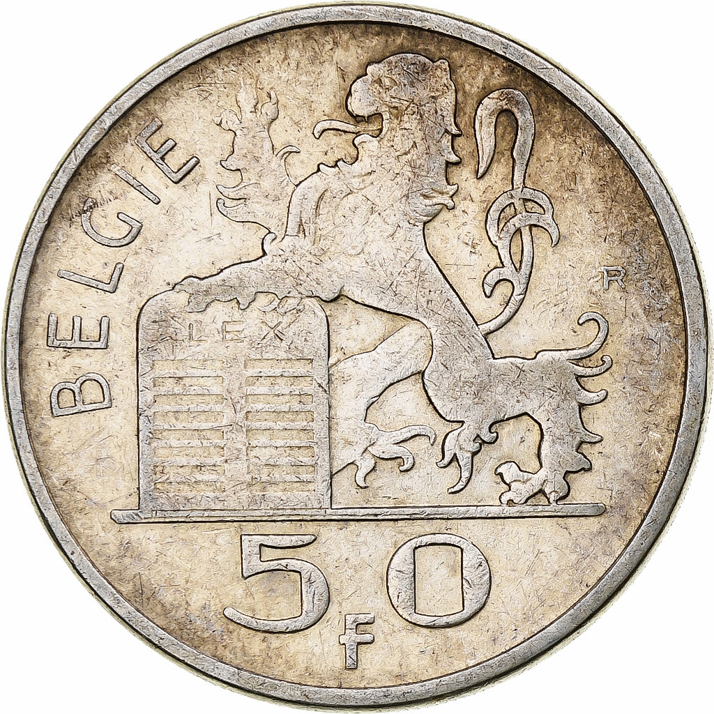 Belgio, Régence Prince Charles, 50 Frank, Mercure, 1951, Brussels, Argento, BB