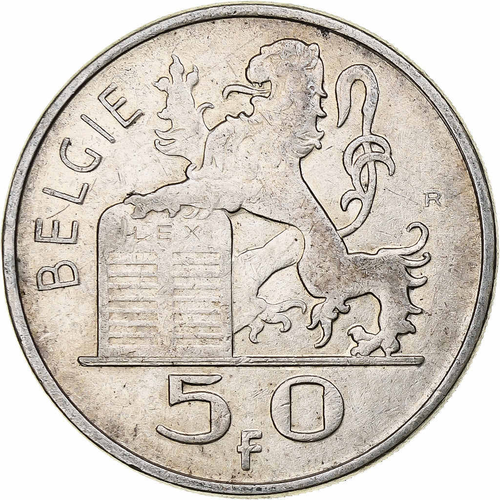 Belgien, Baudouin, 50 Frank, Mercure, 1954, Brussels, Silber, SS