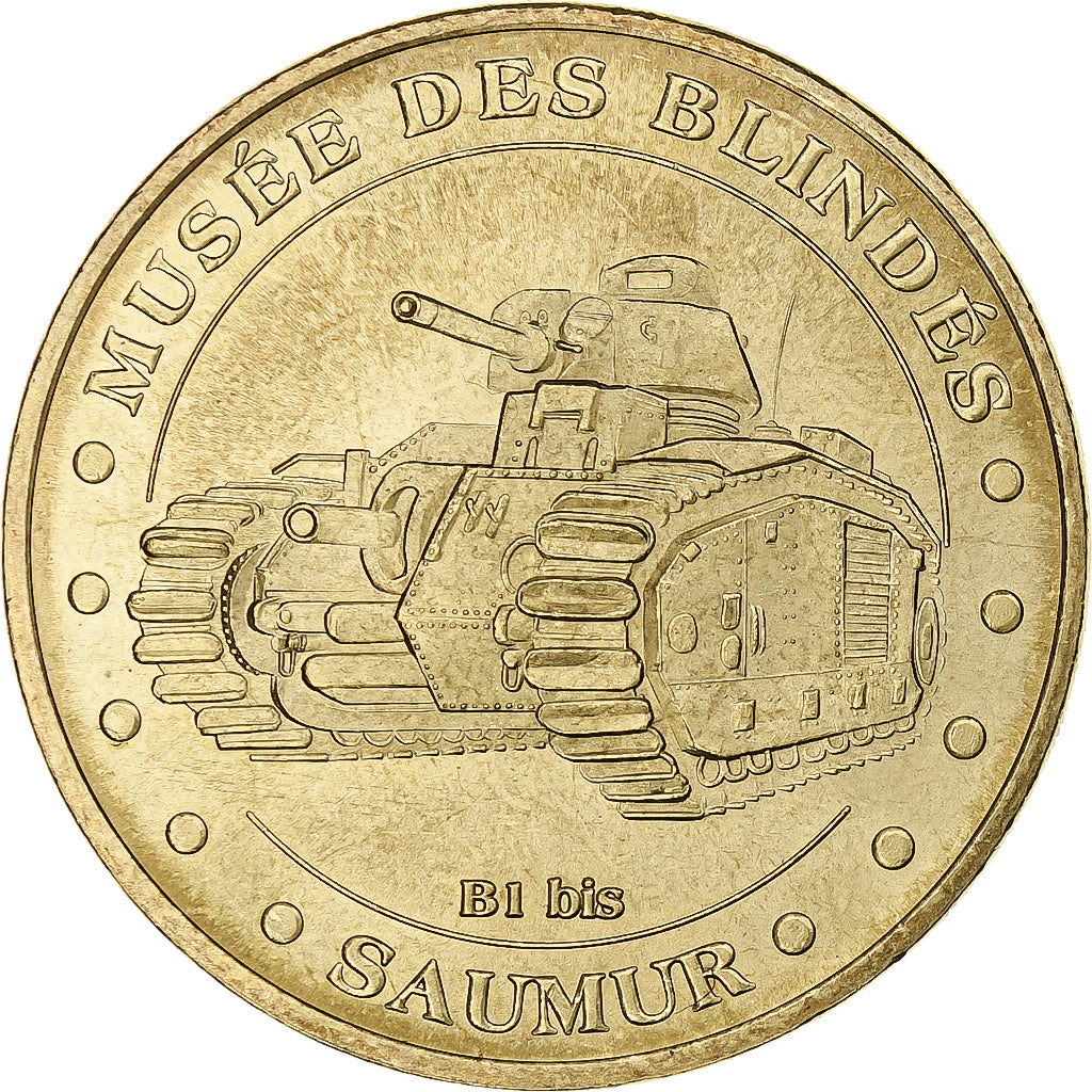 França, Tourist token, Musée des blindés, 2005, MDP, Nordic gold, MS(60-62)