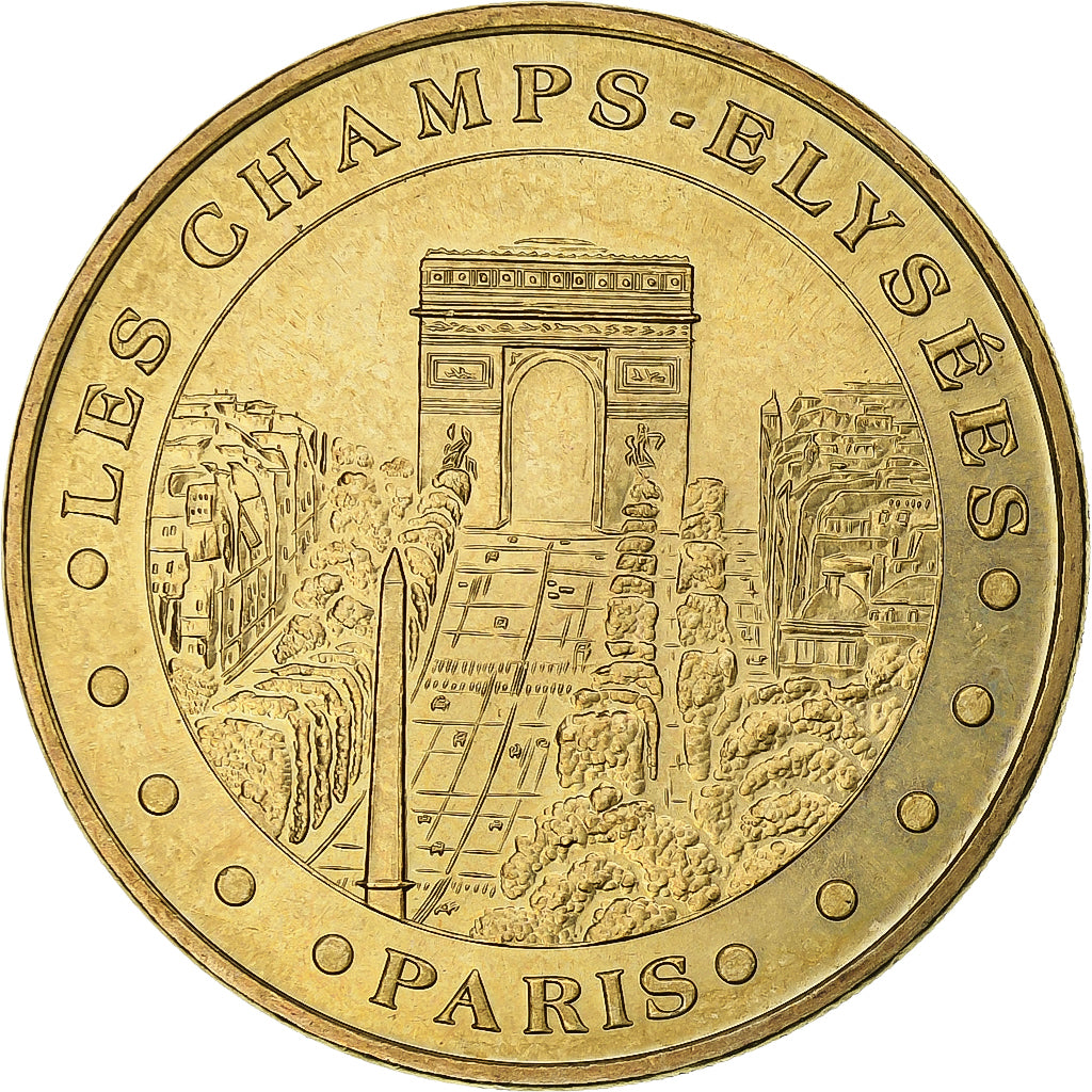 França, Tourist token, Les Champs-Élysées, 2007, MDP, Nordic gold, MS(63)