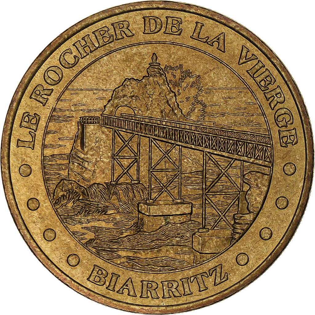 France, Tourist token, Le rocher de la Vierge, Biarritz, 2003, MDP, Nordic gold