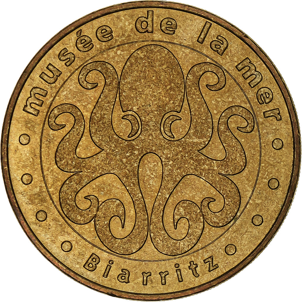 France, Tourist token, Musée de la mer, Biarritz, 2003, MDP, Nordic gold