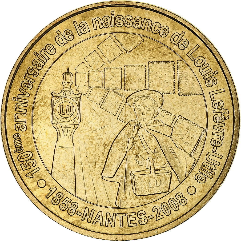 France, Tourist token, Louis Lefèvre-Utile, 2008, MDP, Nordic gold, MS(63)