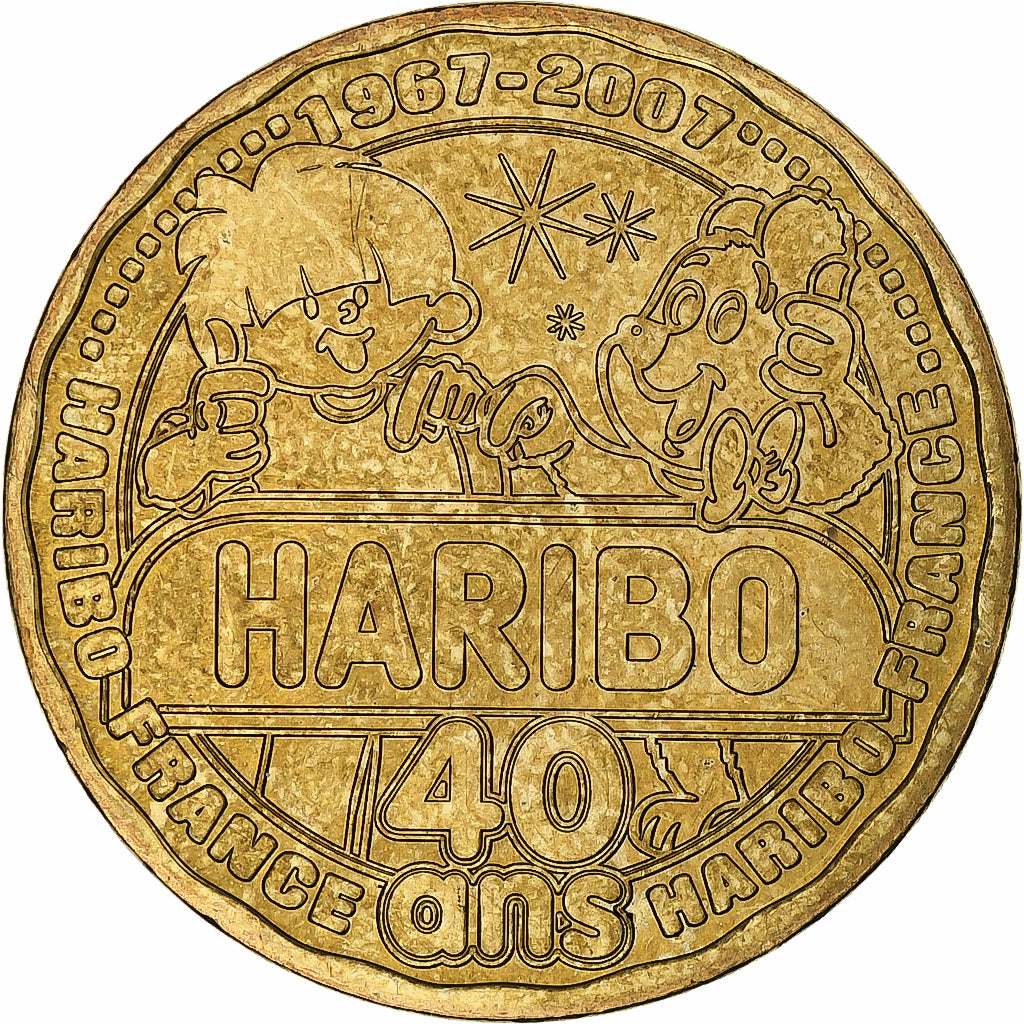 France, Tourist token, Haribo France, 40 ans, 2007, MDP, Nordic gold, MS(60-62)