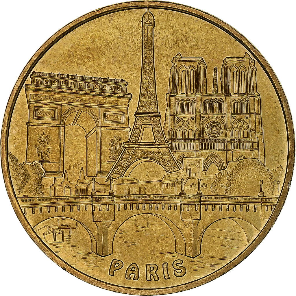 France, Tourist token, Paris, monuments, 2007, MDP, Nordic gold, MS(60-62)
