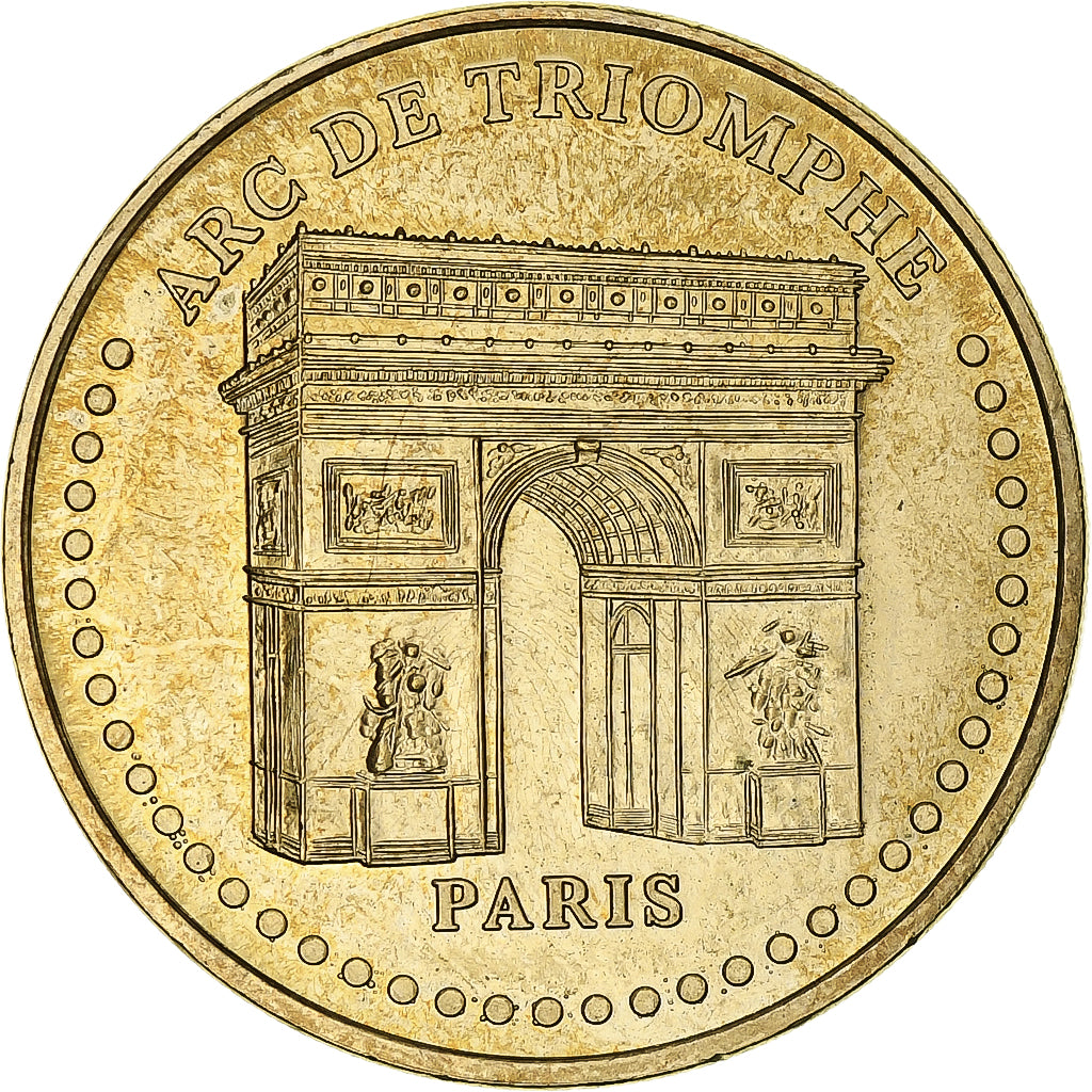 France, Tourist token, Arc de Triomphe, 2007, MDP, Nordic gold, MS(63)