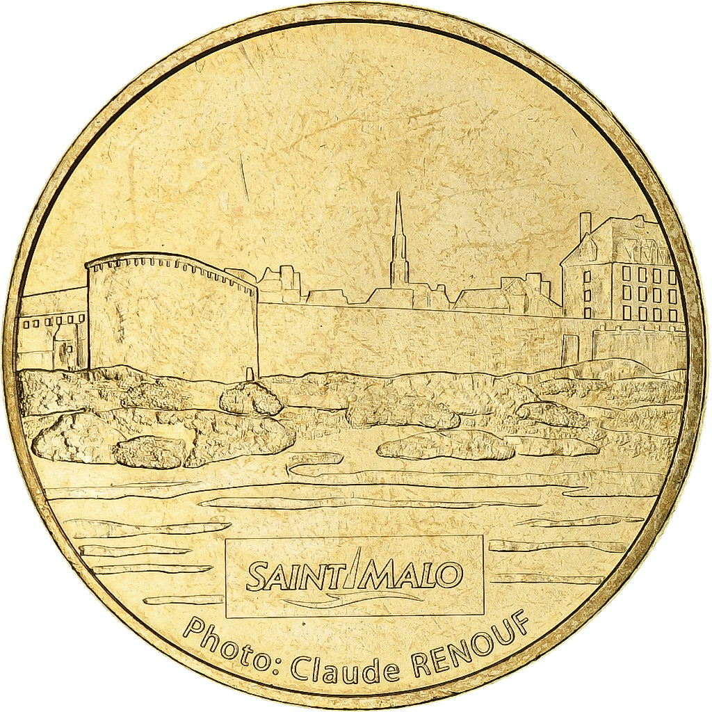 France, Tourist token, Saint-Malo, 2008, MDP, Nordic gold, MS(60-62)