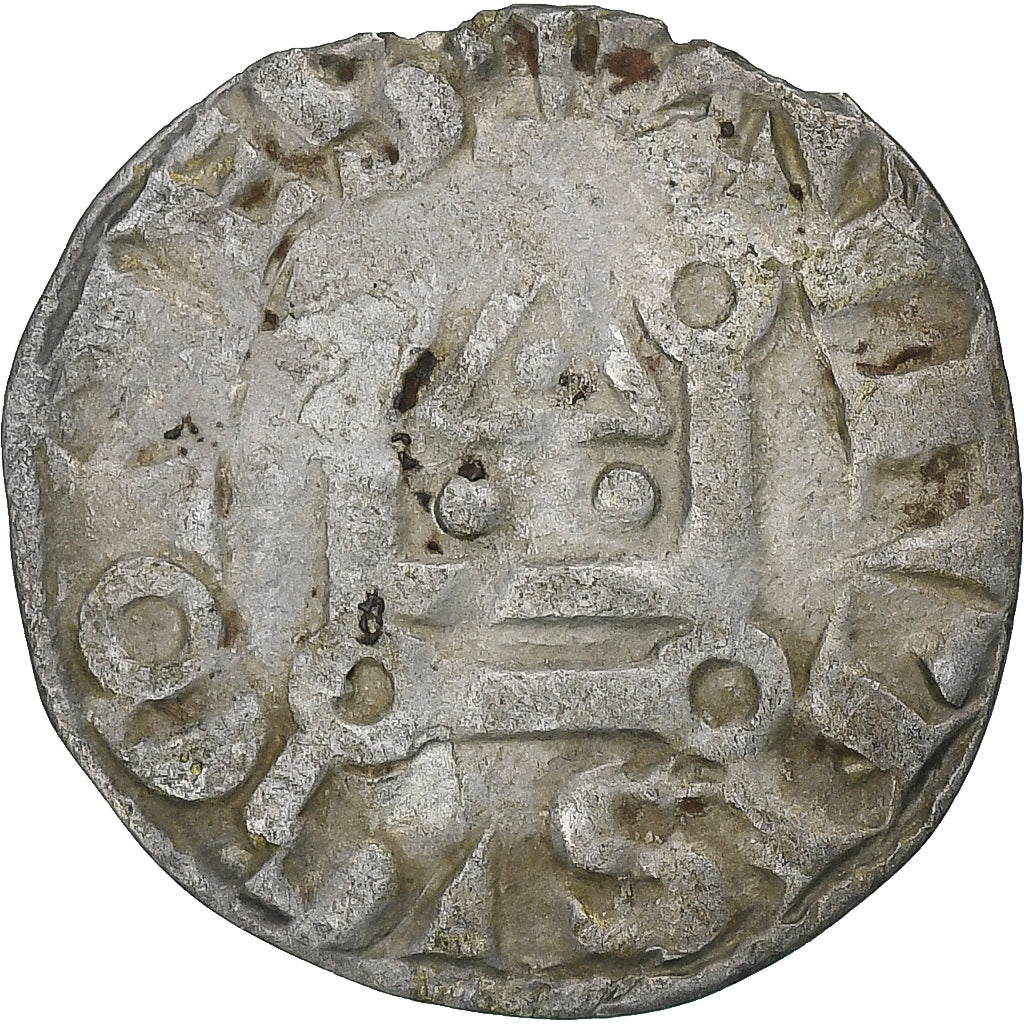 Comté d'Auvergne, Alphonse de Poitiers, Denier, 1241-1271, Riom