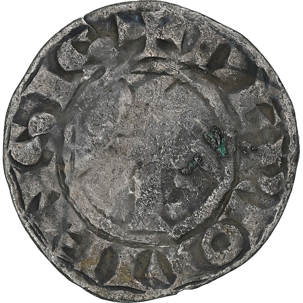 França, County of Auvergne, Alphonse de Poitiers, Denier, 1241-1271, Riom