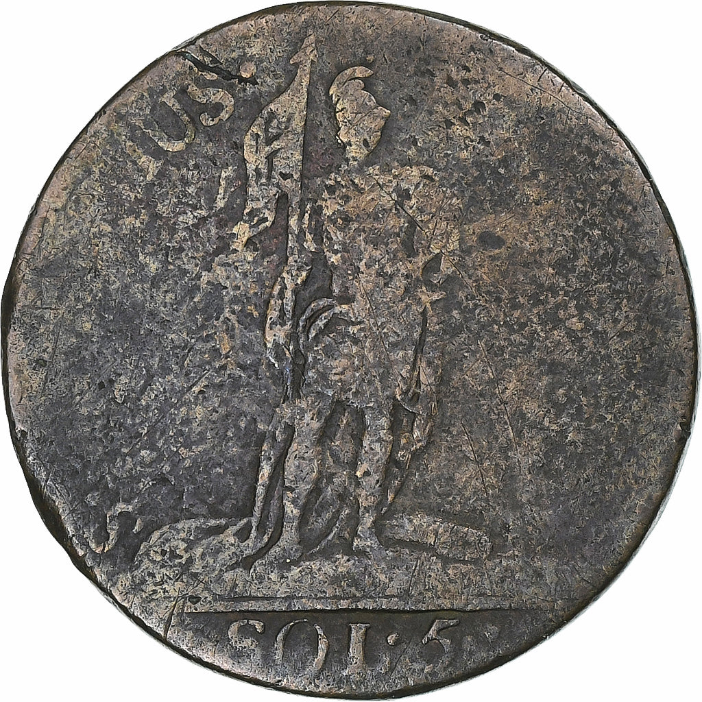 Duché de Savoie, Vittorio Amedeo III, 5 Soldi, 1796, Turin, Billon