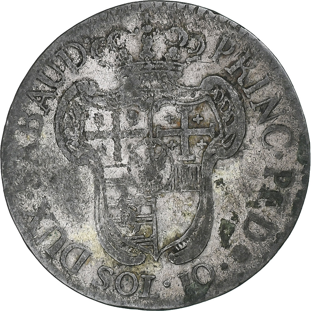 Itália, Duché de Savoie, Vittorio Amedeo III, 10 Soldi, 1794, Turin, Lingote
