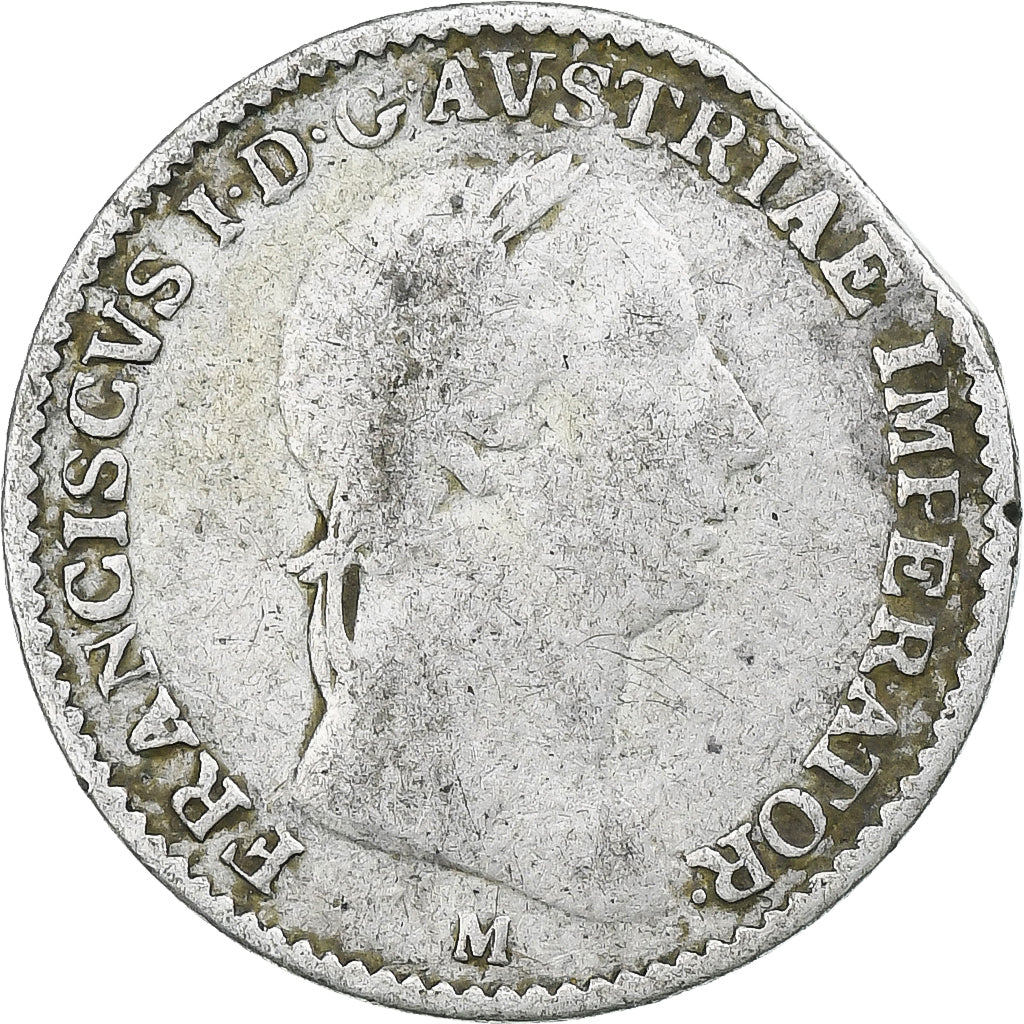 Kingdom of Lombardy-Venetia, Franz I, 1/4 Lira, 1822, Milan, Silver