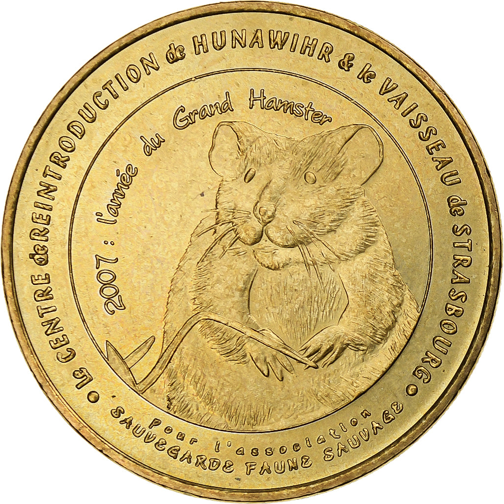 France, Tourist token, L'année du Grand Hamster, 2007, MDP, Nordic gold, MS(63)