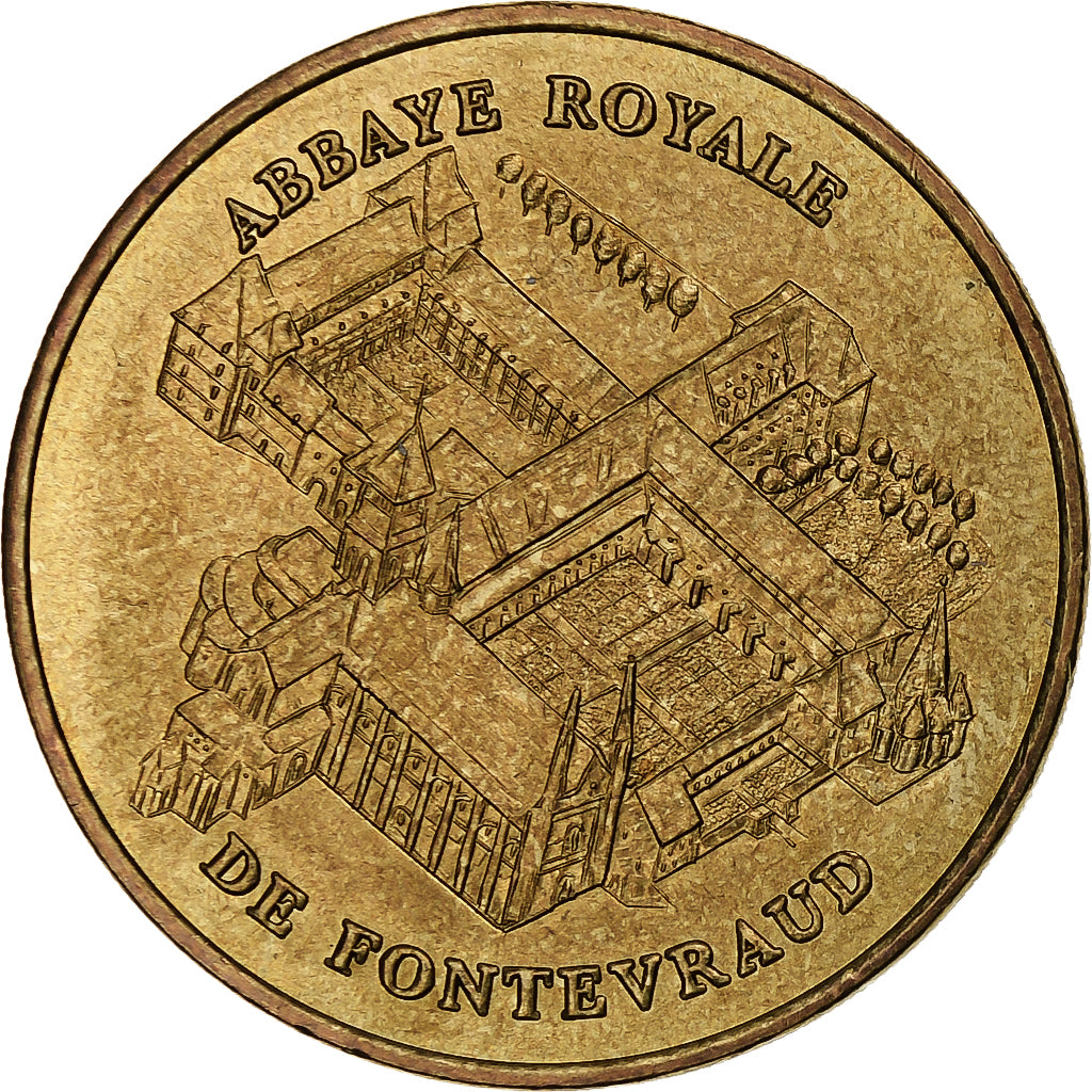 France, Tourist token, Abbaye Royale de Fontevraud, 2003, MDP, Nordic gold