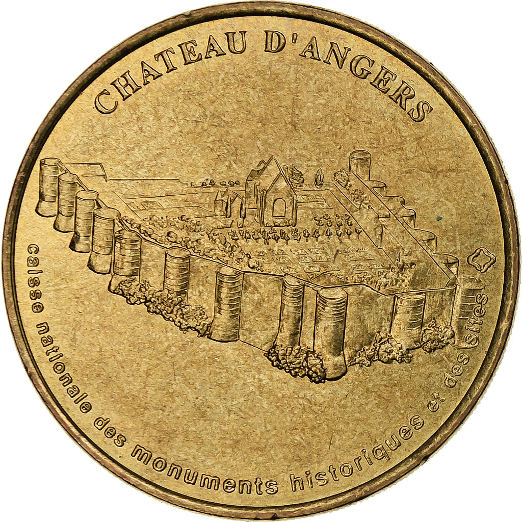 France, Tourist token, Château d'Angers, 2001, MDP, Nordic gold, MS(60-62)