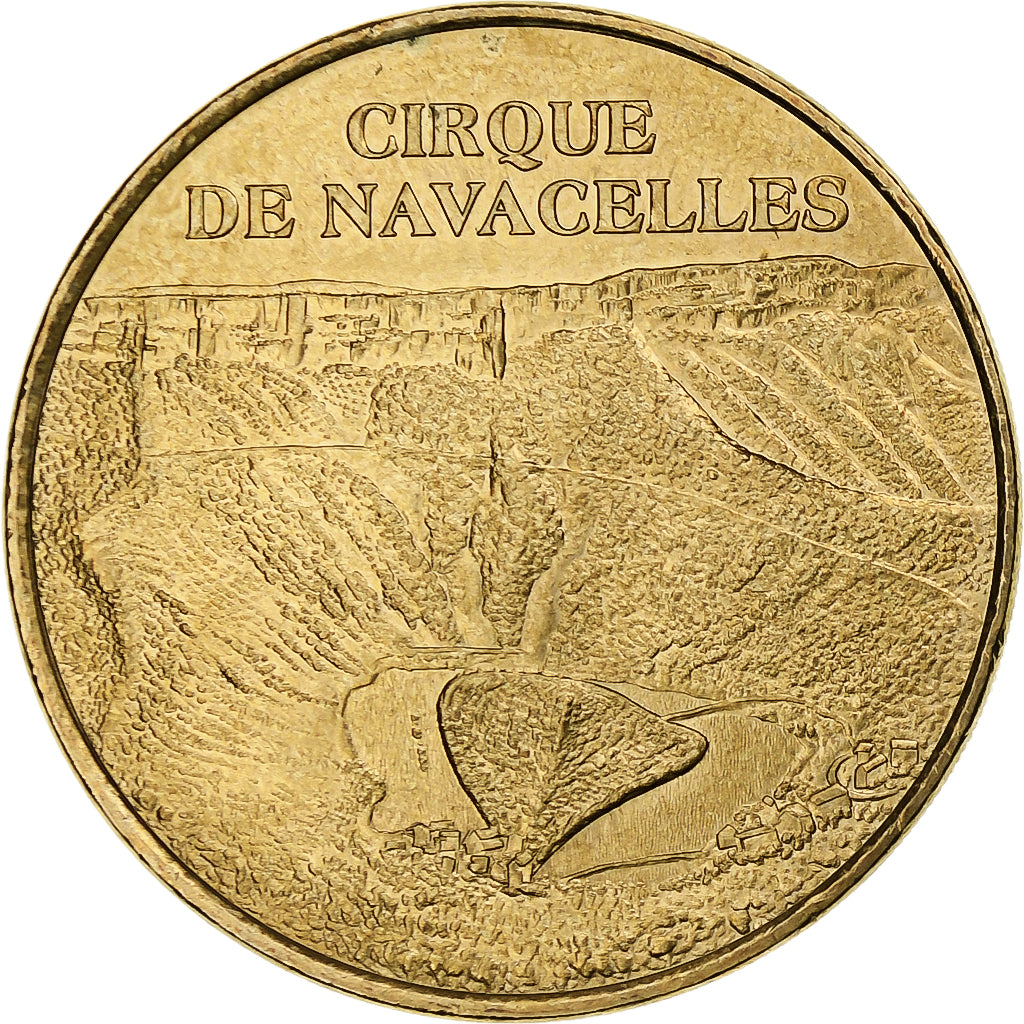 France, Tourist token, Cirque de Navacelles, 2006, MDP, Nordic gold, MS(63)