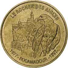 France, Jeton touristique, Le rocher des Aigles, Rocamadour, 2000, MDP, Or