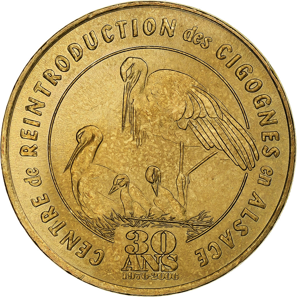 France, Tourist token, Reproduction des cigognes, 2006, MDP, Nordic gold