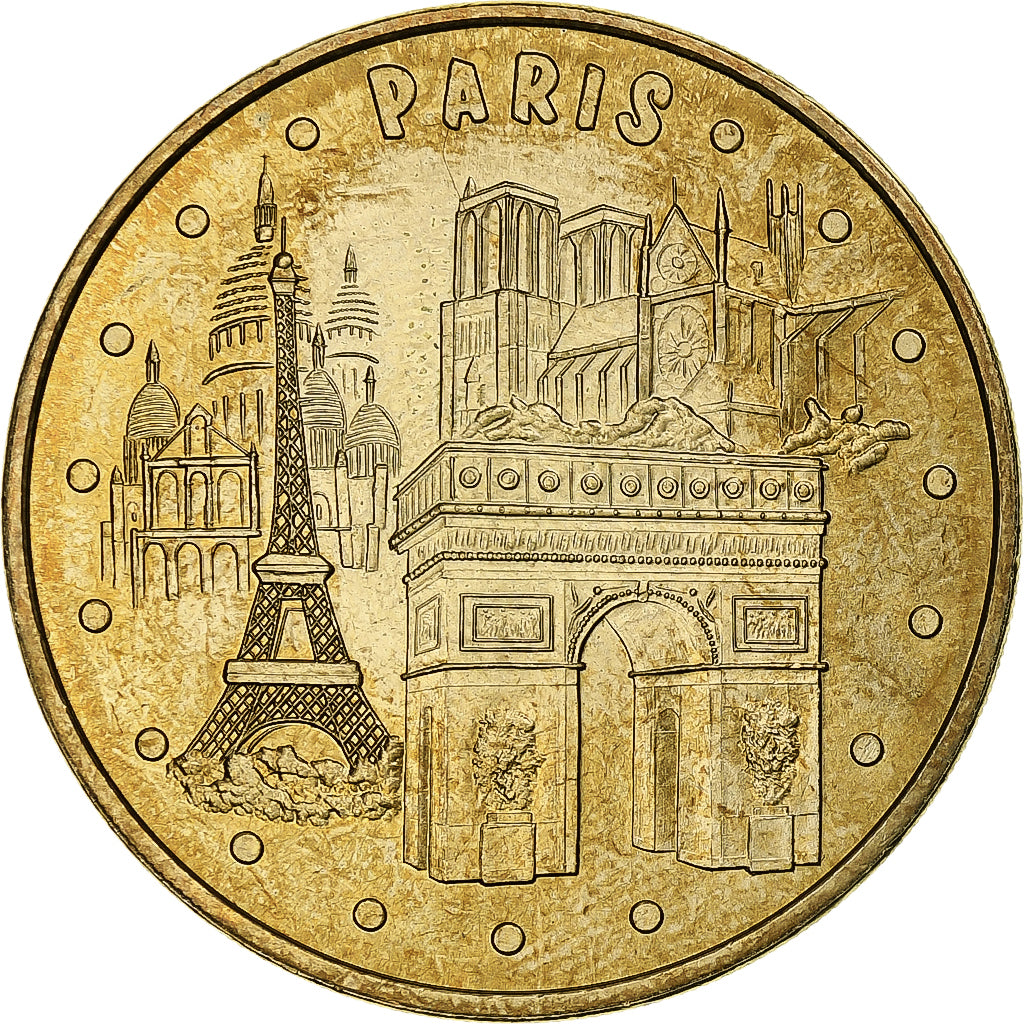 France, Tourist token, Monuments de Paris, 2007, MDP, Nordic gold, MS(60-62)