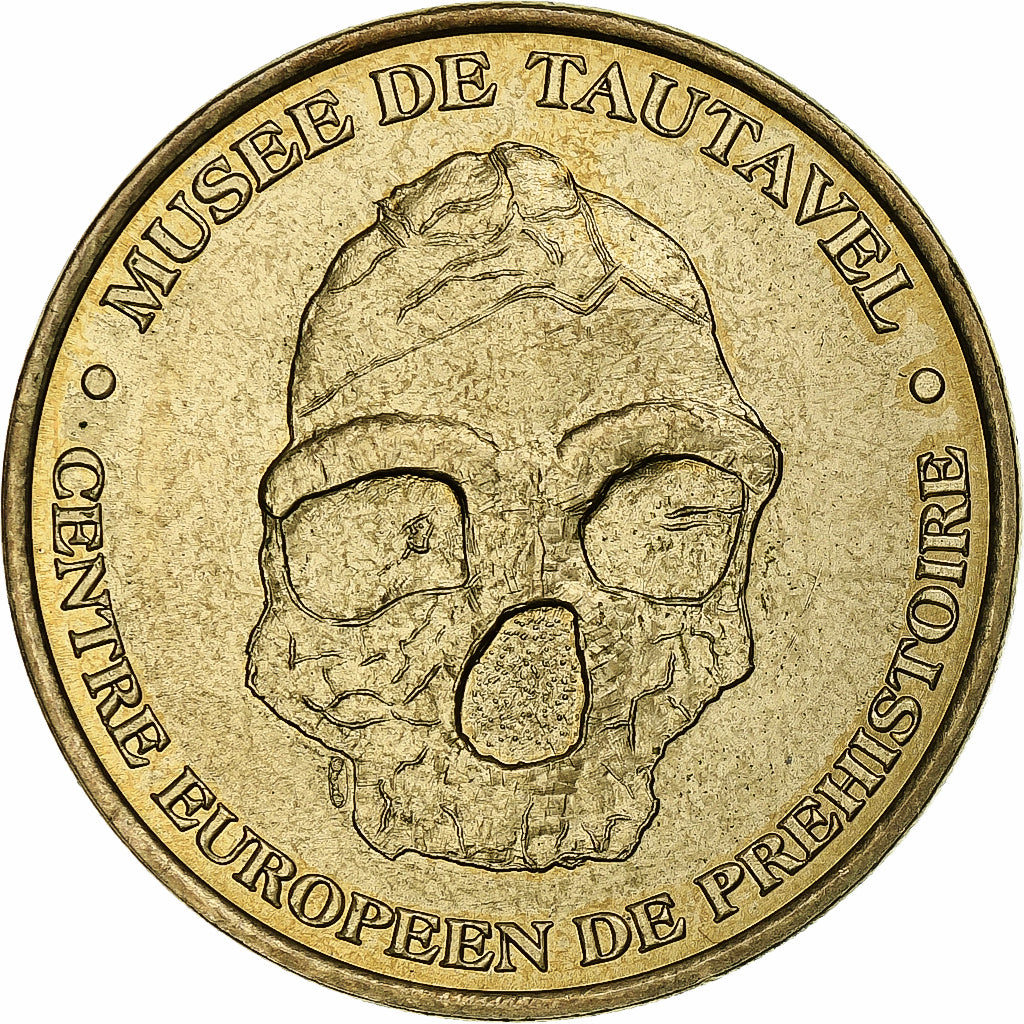 France, Tourist token, Musée de Tautavel, 2005, MDP, Nordic gold, AU(55-58)
