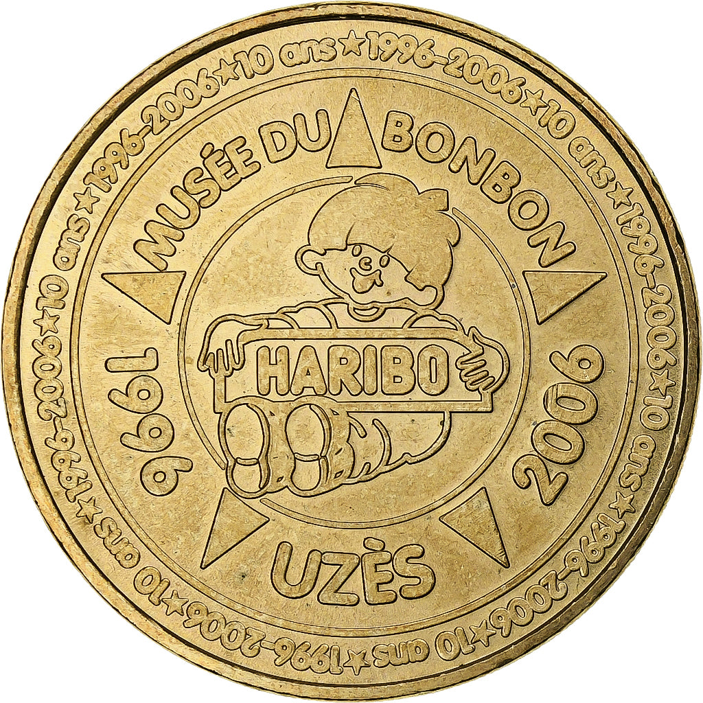 France, Tourist token, Haribo, musée du bonbon, 2006, MDP, Nordic gold, MS(64)